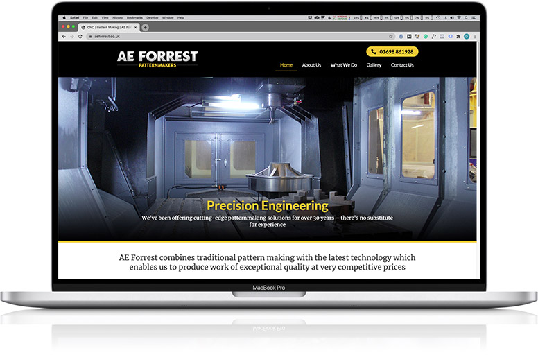 website design laptop forrest