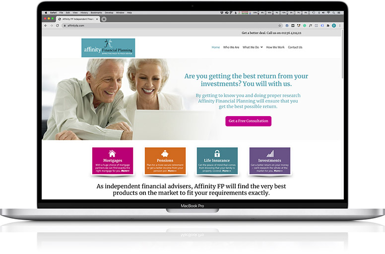 website design laptop affinity