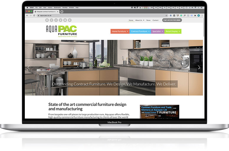 website design laptop aquatic