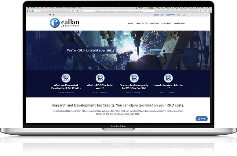 website design laptop Callan