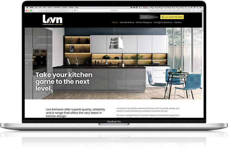 website design laptop Livn