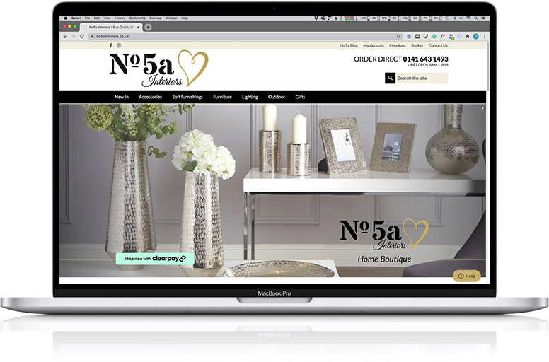 website design laptop no5a