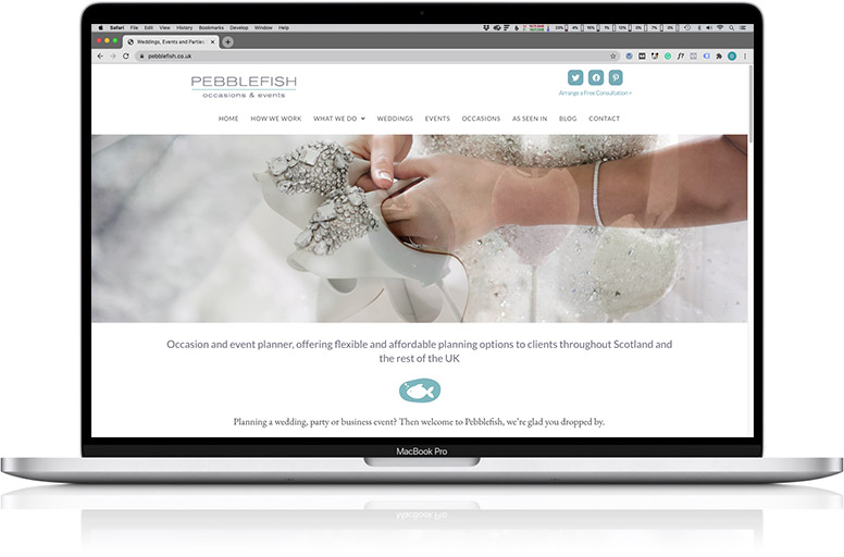 website design laptop pebblefish