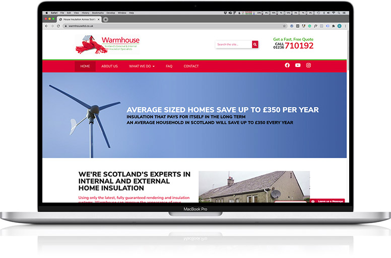 website design laptop Warmhouse