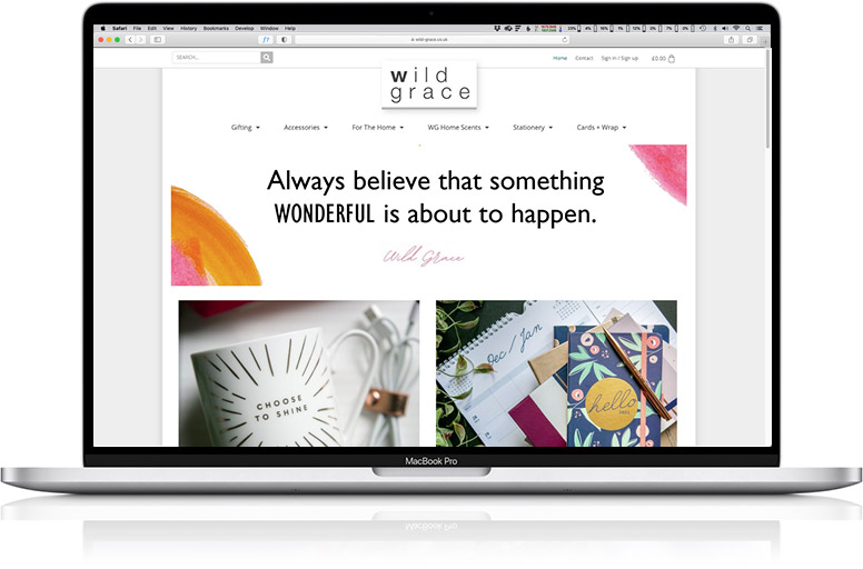 website design laptop wild grace